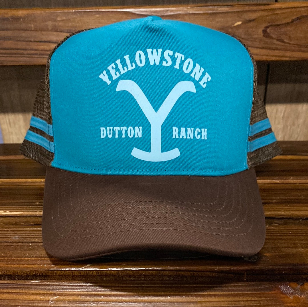 Teal Yellowstone Dutton Ranch Glow Brand Trucker Cap RESTOCK