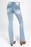 Sabrina 3D Aztec Grace In LA Easyfit Mid Rise Bootcut Jeans