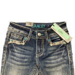 Turquoise Aztec Grace In LA Girls Bootcut Jeans