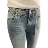 Sadie Hipster Bootcut Grace In LA Light Denim Jeans NEW