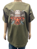 Fierce Bull Teen Boy's Olive AWW SS Graphic Shirt ON SALE