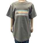 Sunset Cowboy Teen Boys Charcoal AWW SS Graphic Shirt ON SALE