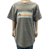 Sunset Cowboy Teen Boys Charcoal AWW SS Graphic Shirt ON SALE