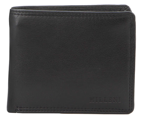 Milleni Leather Mens Flat RFID Protection Wallet-VARIOUS COLOURS ON SALE