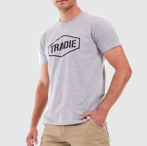 Grey Tradie Short Sleeve Mens Shirt ON SALE