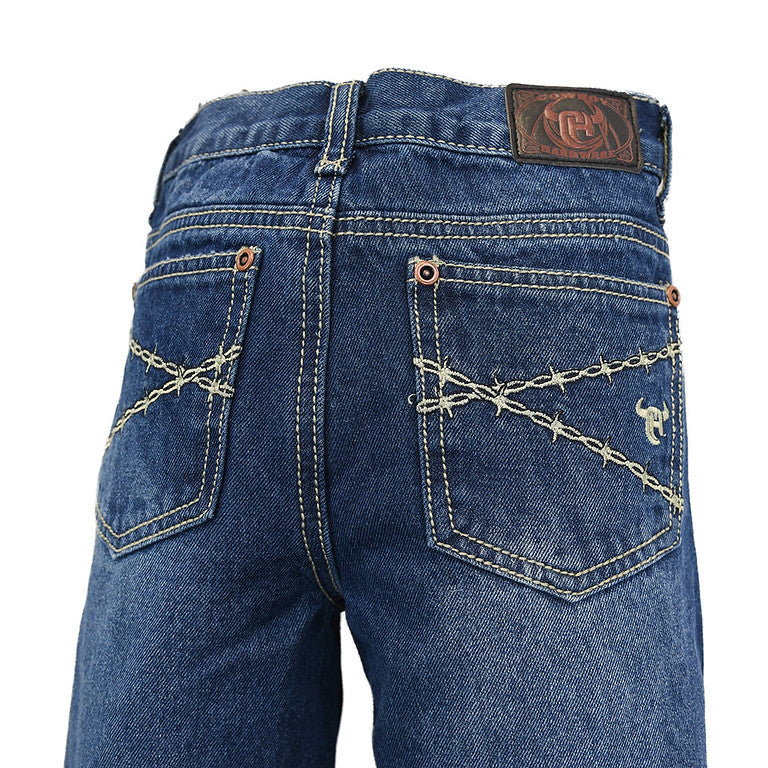 Boys Medium Wash Cowboy Hardware Barbed Wire Jeans Size 16 left ON SAL Dusty Diamonds Australia