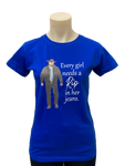 Every Girl Needs A Rip In Her Jeans Royal Blue AWW SS Graphic Shirt ON SALE
