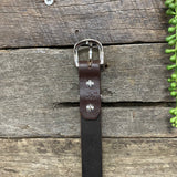 1 Inch Dark Brown Genuine Leather Belt