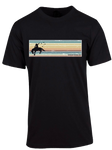 Sunset Cowboy Men's Black AWW SS Graphic Shirt ON SALE