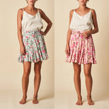 Cottage Floral Cherrylane Crinkle Flair Skirt AU8 & AU10 Left CLEARANCE SALE