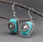 Turquoise Western Aztec Earrings