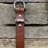 Ladies/Girls 1inch Light Brown Genuine Leather Belts