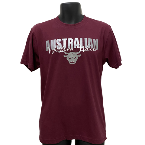 Maroon Australian Western Wear Mens Short Sleeve Shirt ON SALE