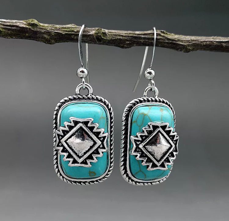 Western deals turquoise earrings