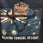 KCD Navy Short Sleeve Aussie Flag V Neck T-Shirt ON SALE AU10, 12 & 14 left
