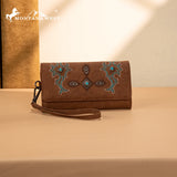 Montana West Brown Embroidered Collection Wallet