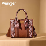 Wrangler Brown Paisley Braided Bandana Tote Bag