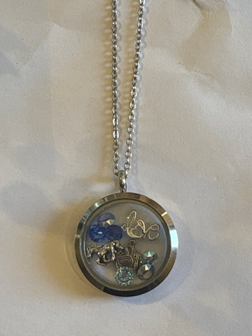 Love Riding Horses Horses Swarovski Silver Necklace