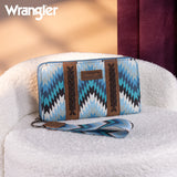 Wrangler Turquoise Southwestern Print Wallet
