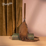 Wrangler Brown Fringe Buckle Collection Crossbody Bag