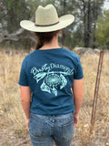 Dusty Diamonds Teal Logo Shirt