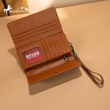 Montana West Brown Embroidered Collection Wallet