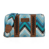 Wrangler Turquoise Southwestern Print Wallet