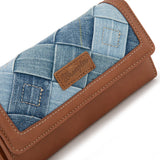 Wrangler Woven Denim Tri Fold Wallet