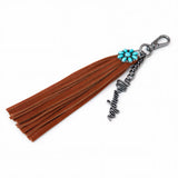 Wrangler Brown Fringe Bag Charm / Keyring