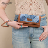 Wrangler Woven Denim Tri Fold Wallet