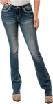 Theodora Turquoise Stud Grace In LA Easyfit Mid Rise Bootcut Jeans