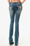 Miranda Tan Longhorn Grace In LA Easyfit Mid Rise Bootcut Jeans