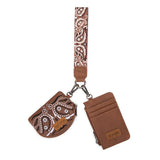 Wrangler Brown Paisley Coin Pouch Set