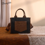 Wrangler Black Buckle Collection Tote Bag