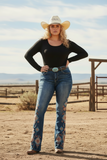 Tallulah Aztec Grace In LA Plus Size Flare Jeans EOFY SALE