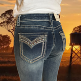 Mackenzie Charme Sequin Easyfit Mid Rise Bootcut Jeans