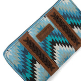 Wrangler Turquoise Southwestern Print Wallet