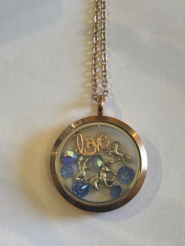 Dreaming Horses Swarovski Rose Gold Necklace