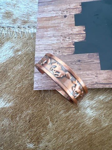 Running Horses Copper Ring