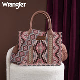 Wrangler Pink Southwestern Pattern Tote Crossbody Handbag