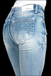 Sabrina 3D Aztec Grace In LA Easyfit Mid Rise Bootcut Jeans