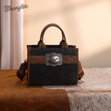 Wrangler Black Buckle Collection Tote Bag
