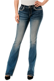 Stevie Short Leg Grace In LA Easyfit Mid Rise Bootcut Jeans