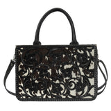 Sicily Large Cowhide Tooled Leather Bag