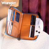 Wrangler Turquoise Southwestern Print Wallet