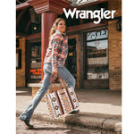 Wrangler Southwestern Pattern Coffee Large Tote