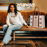 Wrangler Southwestern Pattern Coffee Large Tote