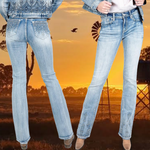Sabrina 3D Aztec Grace In LA Easyfit Mid Rise Bootcut Jeans