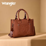 Wrangler Brown Paisley Braided Bandana Tote Bag