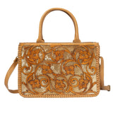 Sicily Large Cowhide Tooled Leather Bag